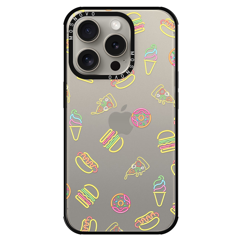 Neon Burgers Phone Case - iPhone 15 Pro Case - MOSNOVO