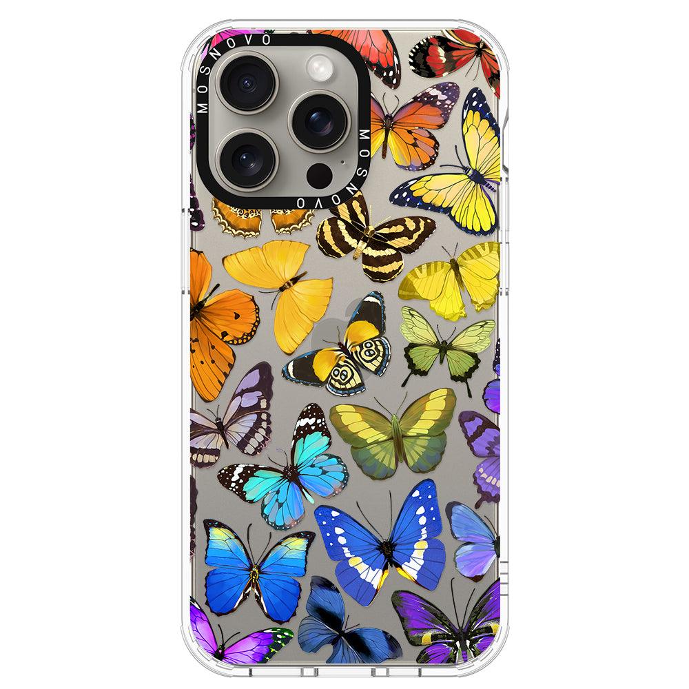 Rainbow Butterfly Phone Case - iPhone 15 Pro Max Case - MOSNOVO