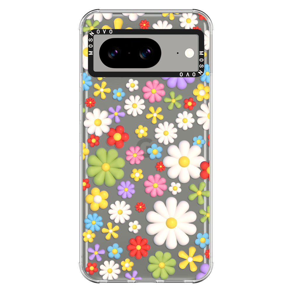 3D Flowers Phone Case - Google Pixel 8 Case - MOSNOVO