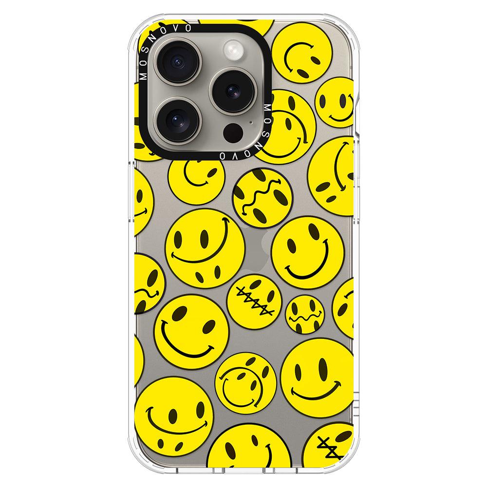 Smiley Face Phone Case - iPhone 15 Pro Case - MOSNOVO