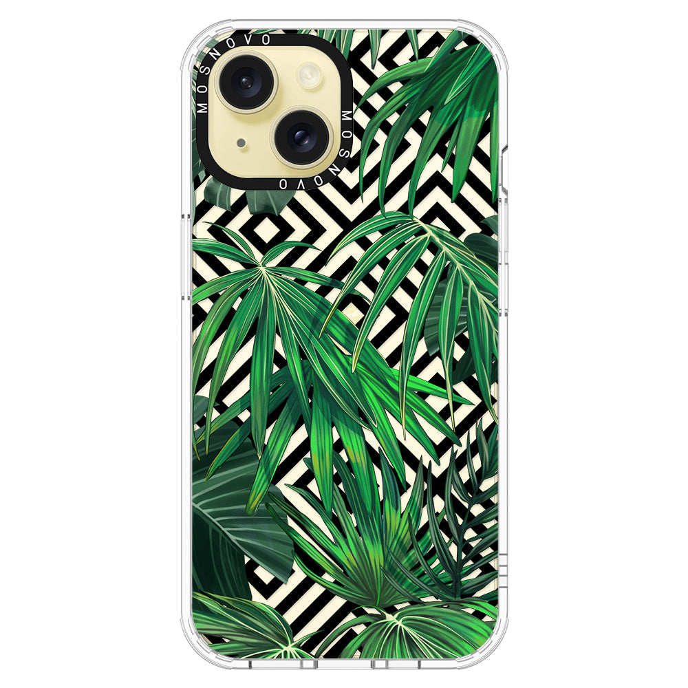 Areca Palm Pattern Phone Case - iPhone 15 Case - MOSNOVO