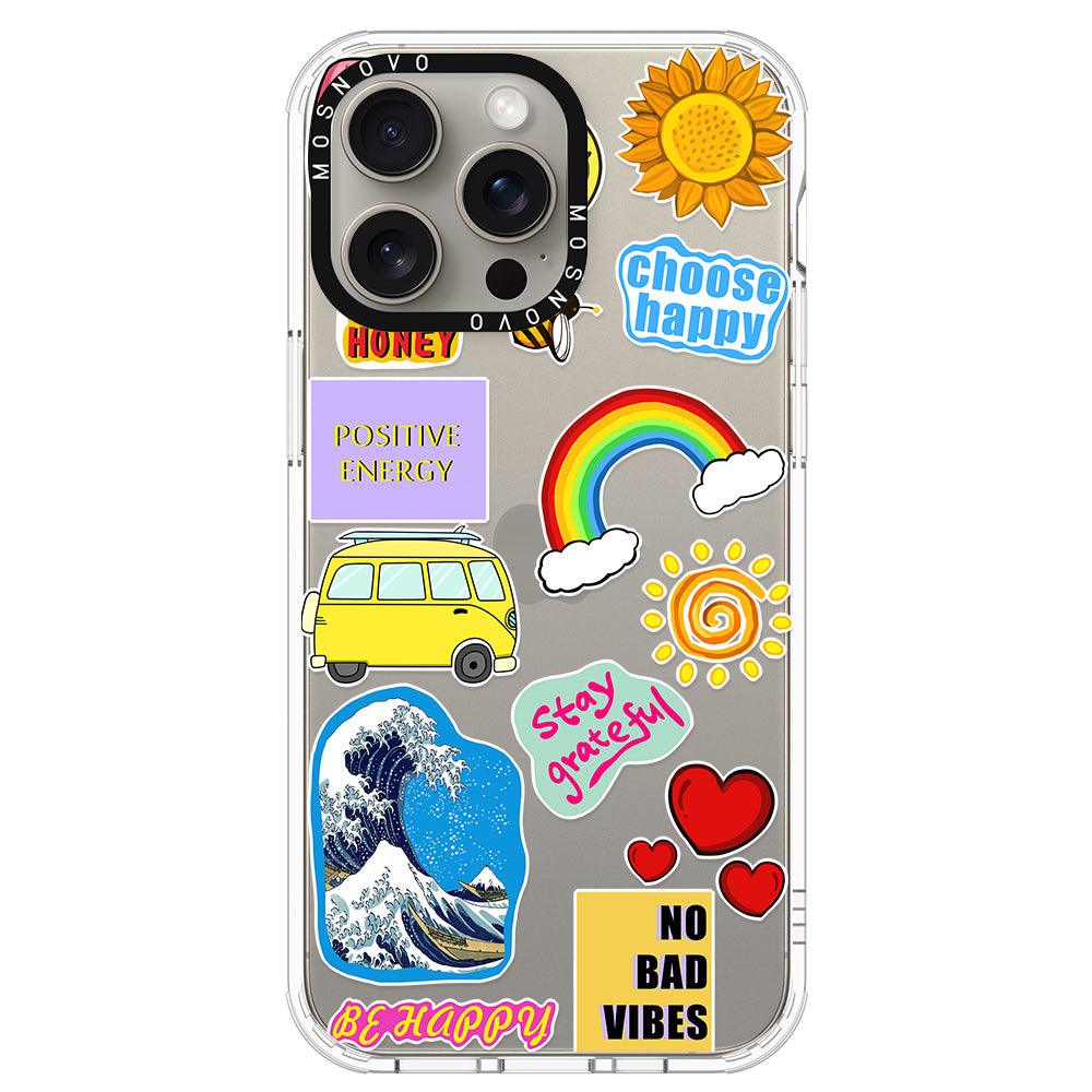 Happy Vibes Phone Case - iPhone 15 Pro Max Case - MOSNOVO