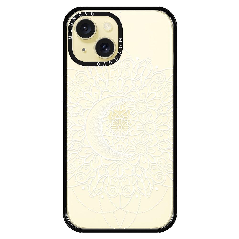 Celestial Moon Mandala Phone Case - iPhone 15 Plus Case - MOSNOVO