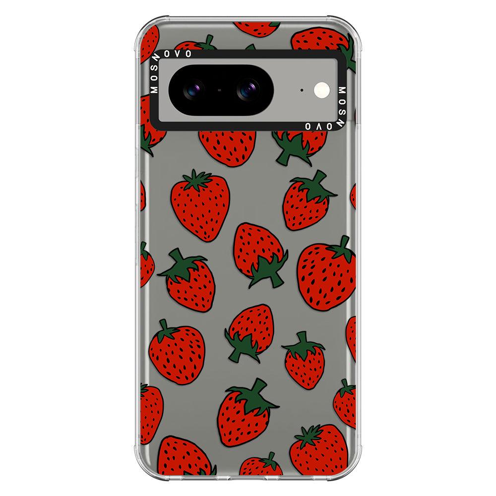 Red Strawberry Phone Case - Google Pixel 8 Case - MOSNOVO