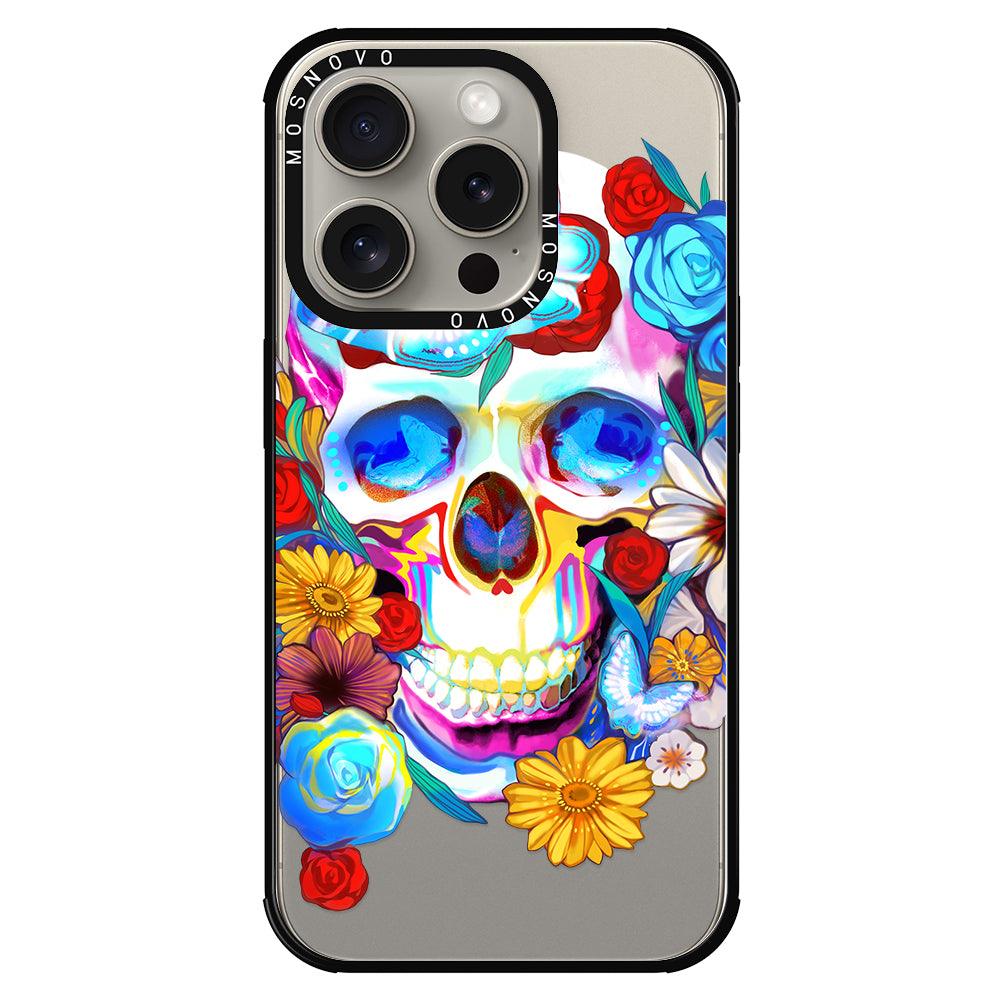 Neon Skull Phone Case - iPhone 15 Pro Case - MOSNOVO