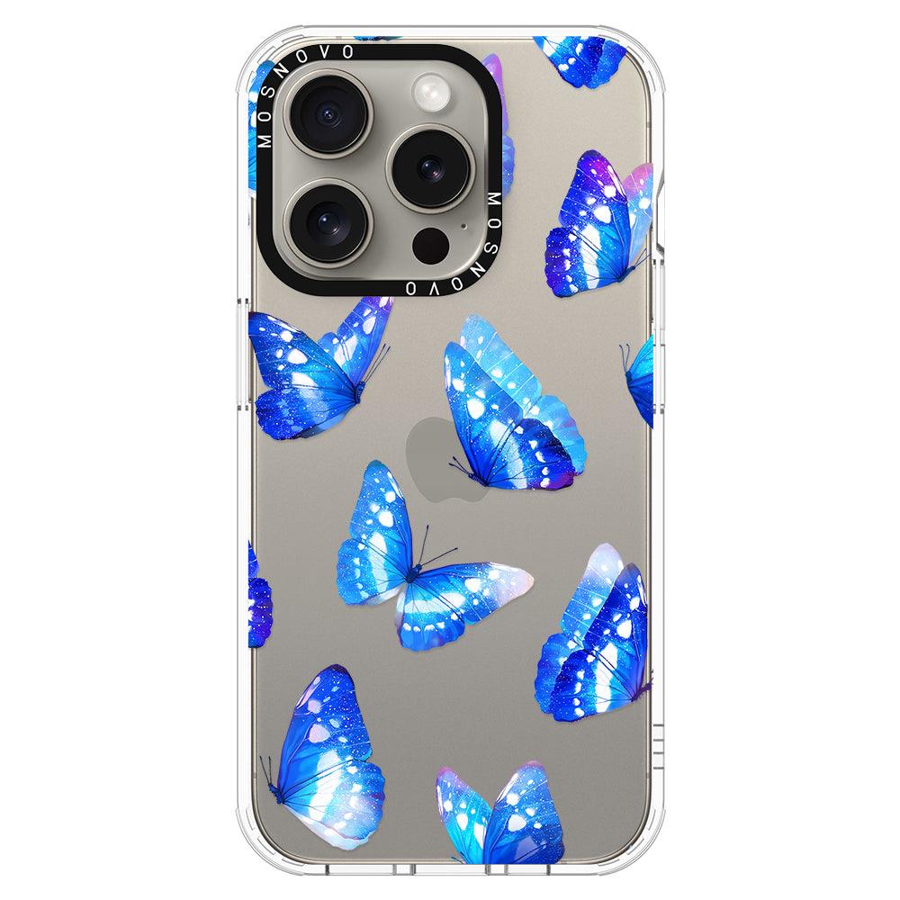 Stunning Blue Butterflies Phone Case - iPhone 15 Pro Case - MOSNOVO