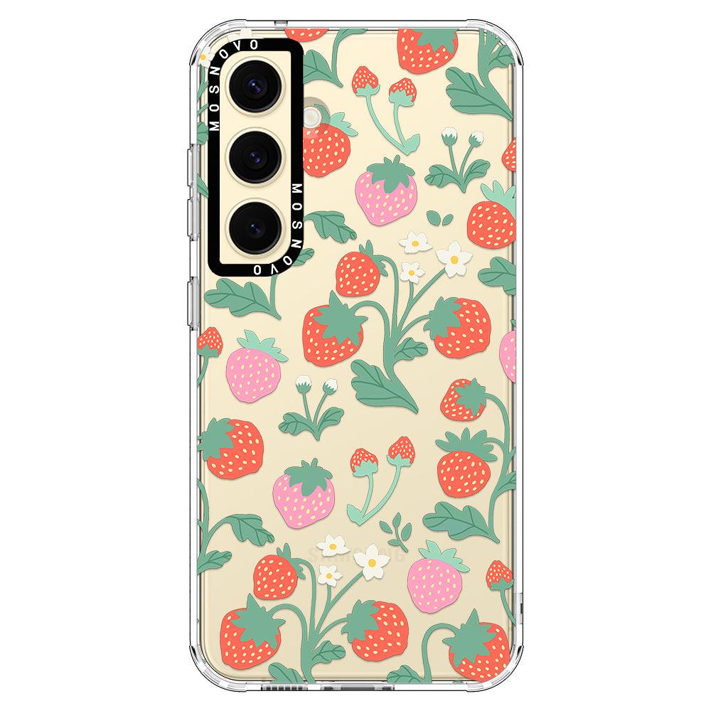 Strawberry Garden Phone Case - Samsung Galaxy S24 Case - MOSNOVO