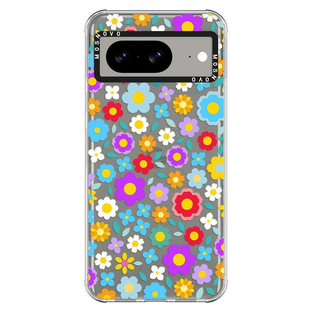 Retro Flower Phone Case - Google Pixel 8 Case - MOSNOVO