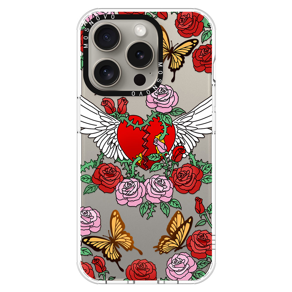 Wing Heart Phone Case - iPhone 15 Pro Case - MOSNOVO