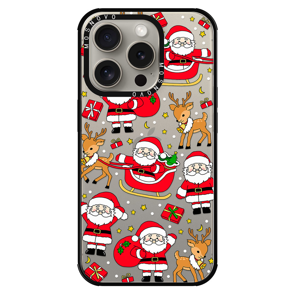 Cute Santa Claus Deer Phone Case - iPhone 15 Pro Case - MOSNOVO