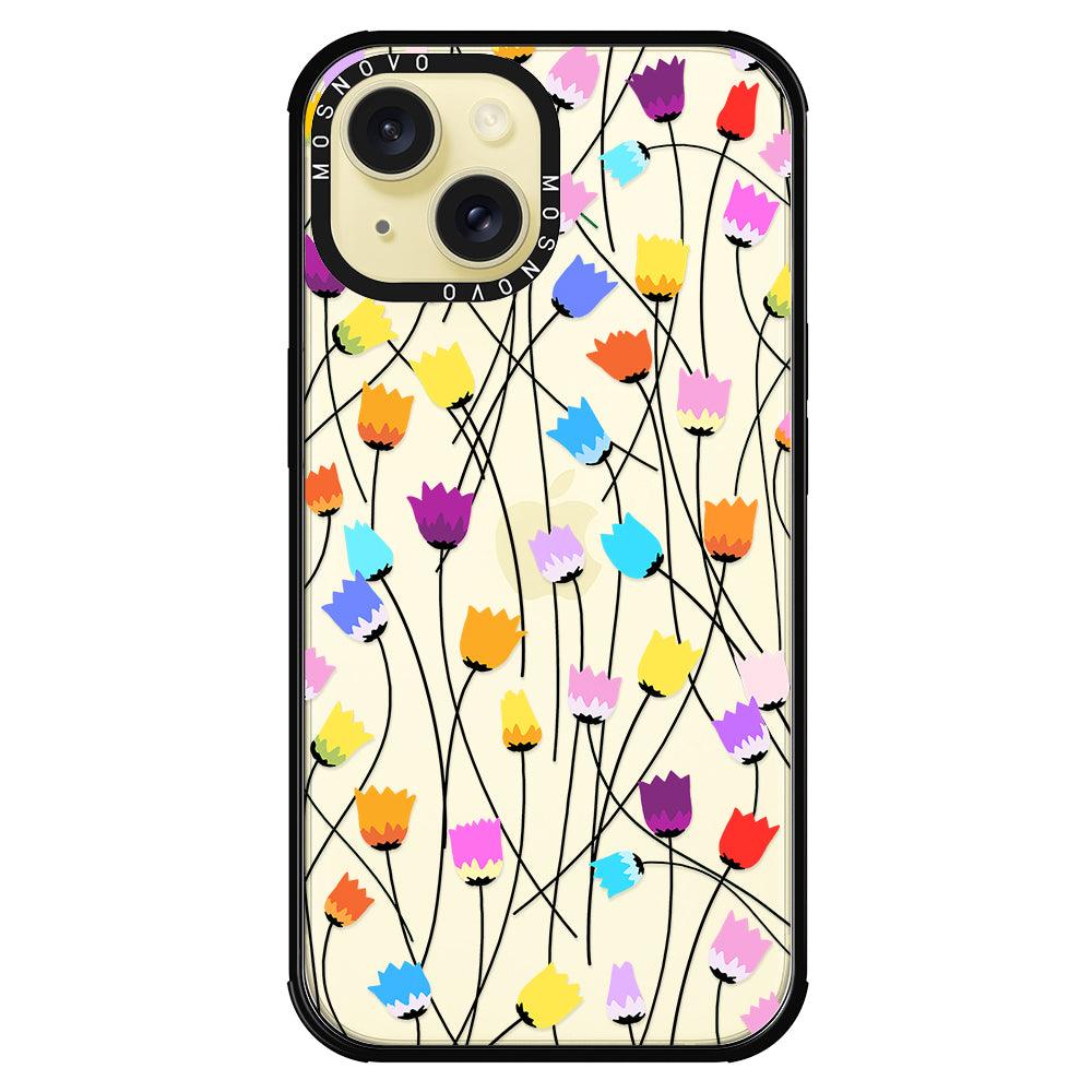 Tulips Bloom Floral Phone Case - iPhone 15 Case - MOSNOVO