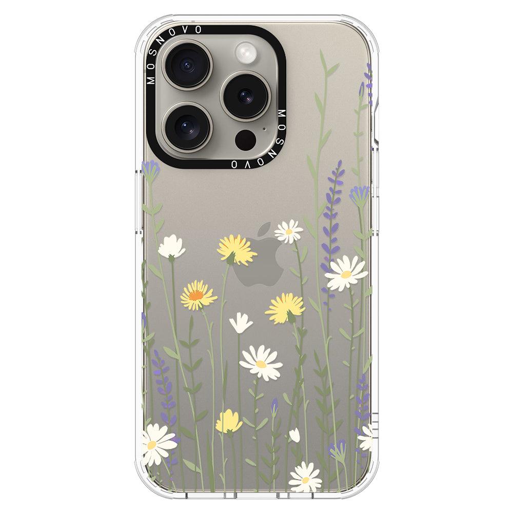 Wild Meadow Floral Phone Case - iPhone 15 Pro Case - MOSNOVO