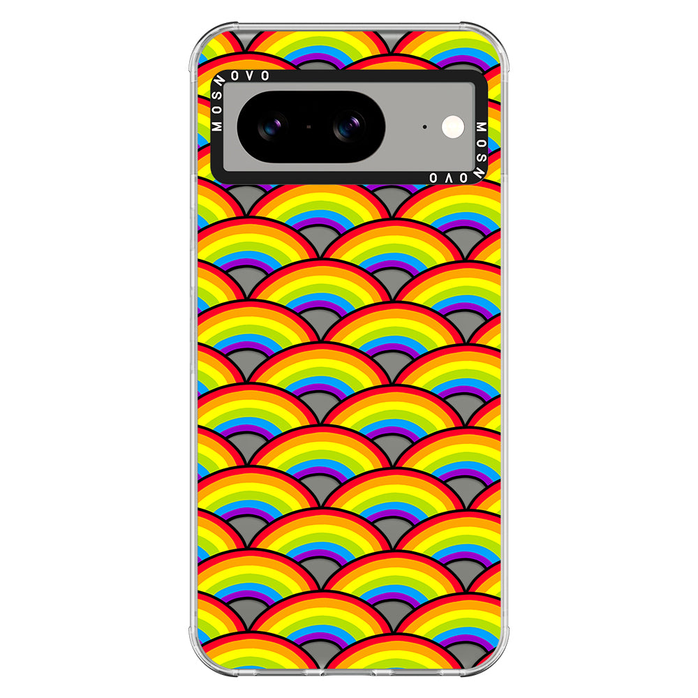 Rainbow Waves Phone Case - Google Pixel 8 Case - MOSNOVO