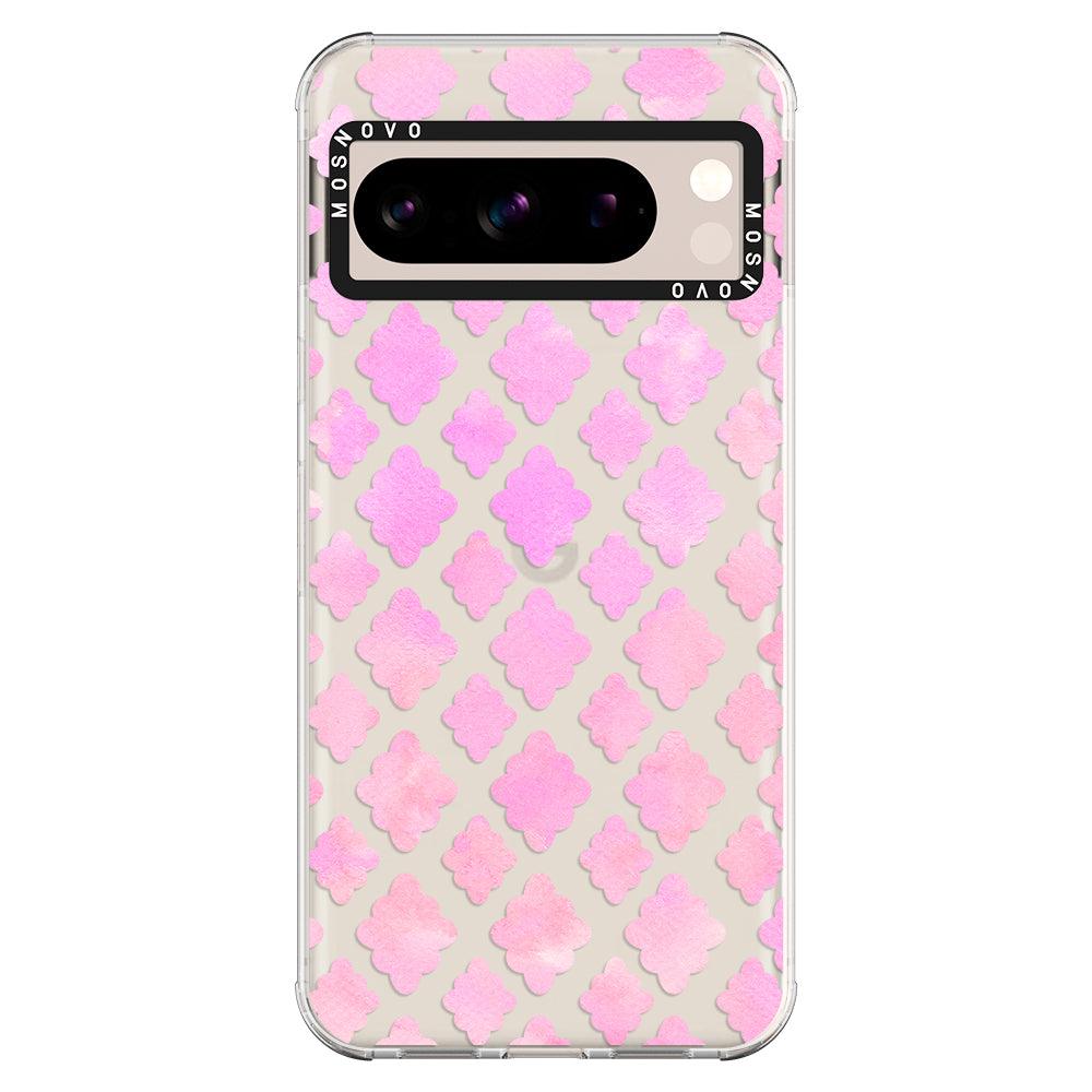 Pink Flower Diamond Phone Case - Google Pixel 8 Pro Case - MOSNOVO