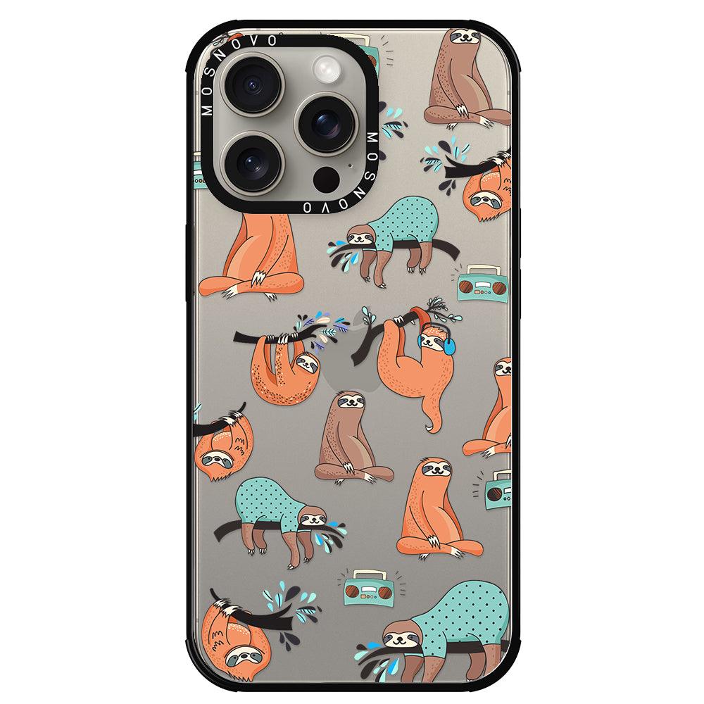 Musical Sloth Phone Case - iPhone 15 Pro Max Case - MOSNOVO