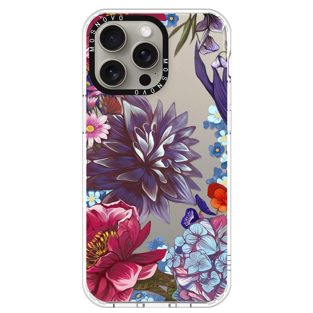 Blue Lilacs Phone Case - iPhone 15 Pro Max Case - MOSNOVO