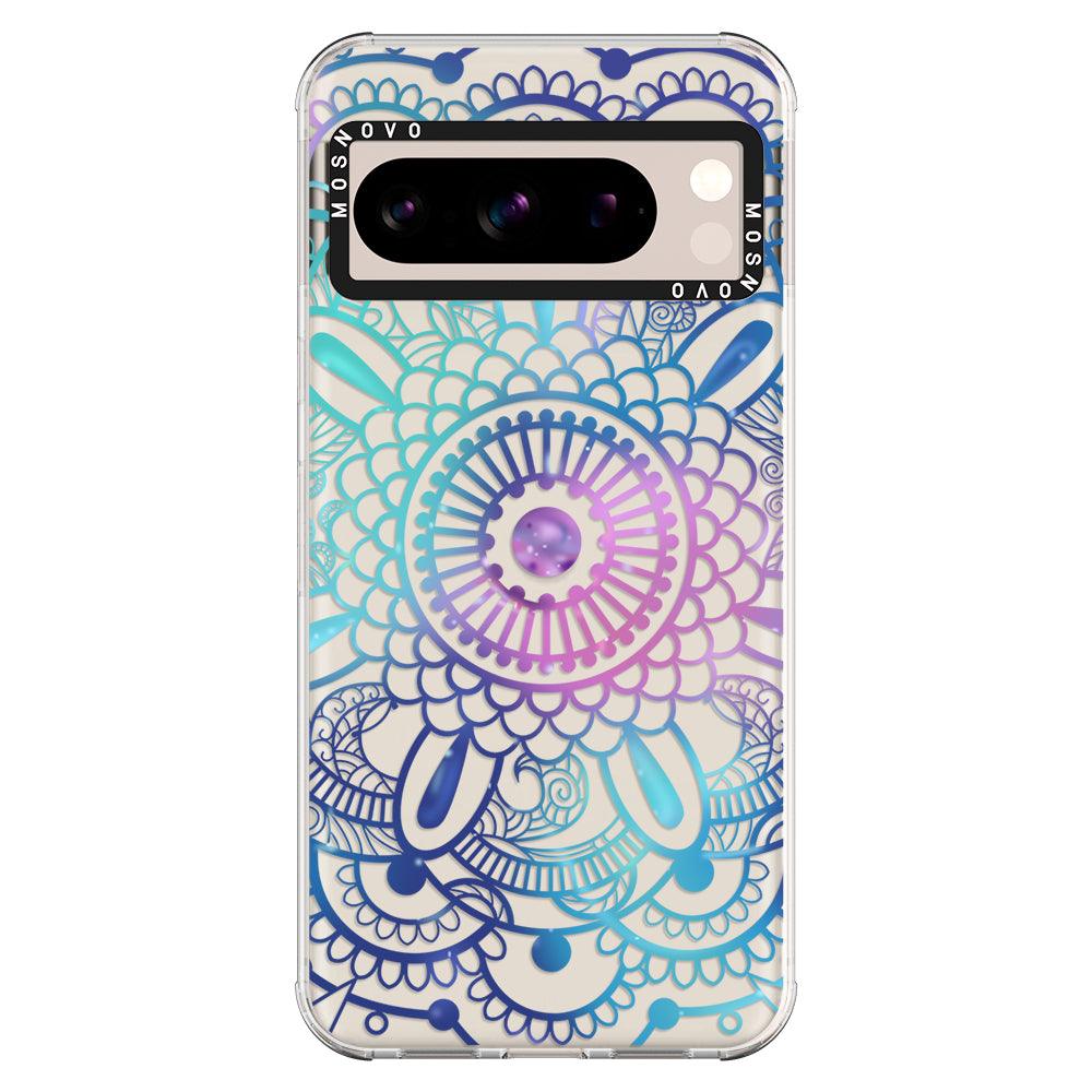 Violet Blue Mandala Phone Case - Google Pixel 8 Pro Case - MOSNOVO