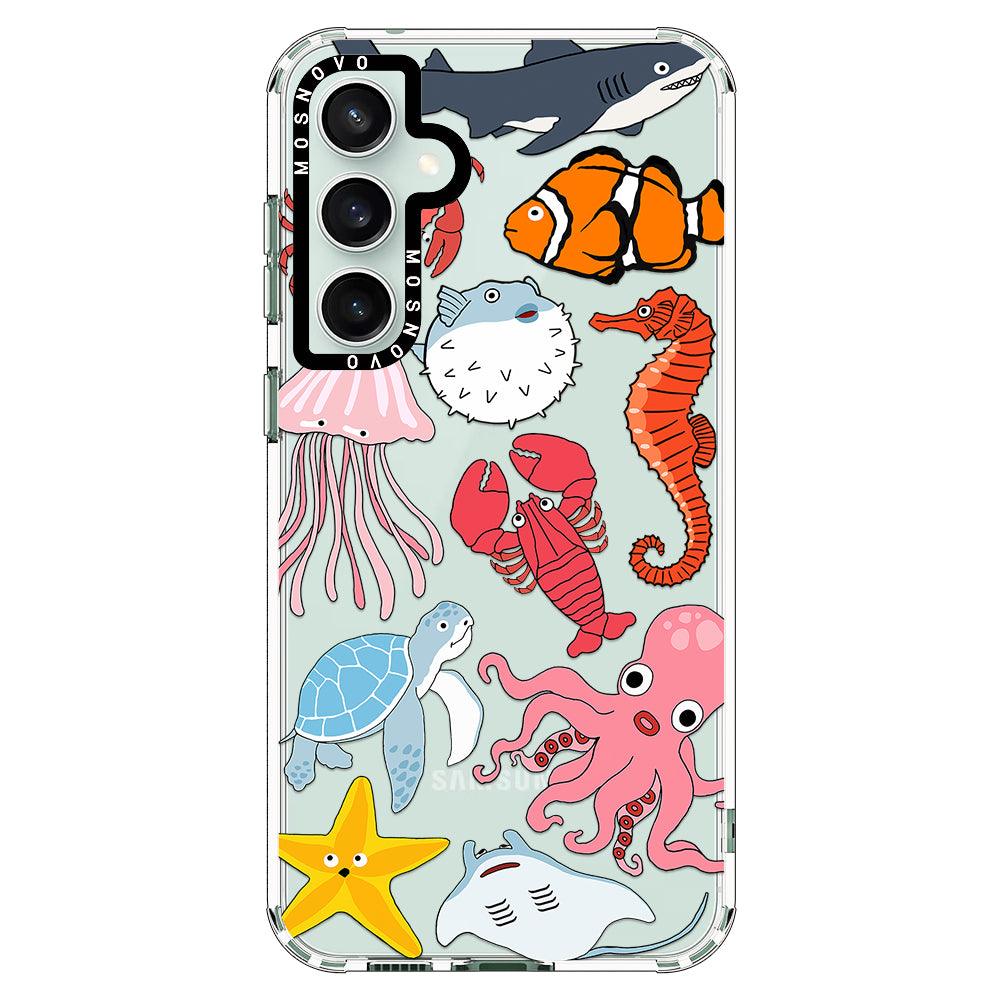 Cute Sea Animals Phone Case - Samsung Galaxy S23 FE Case