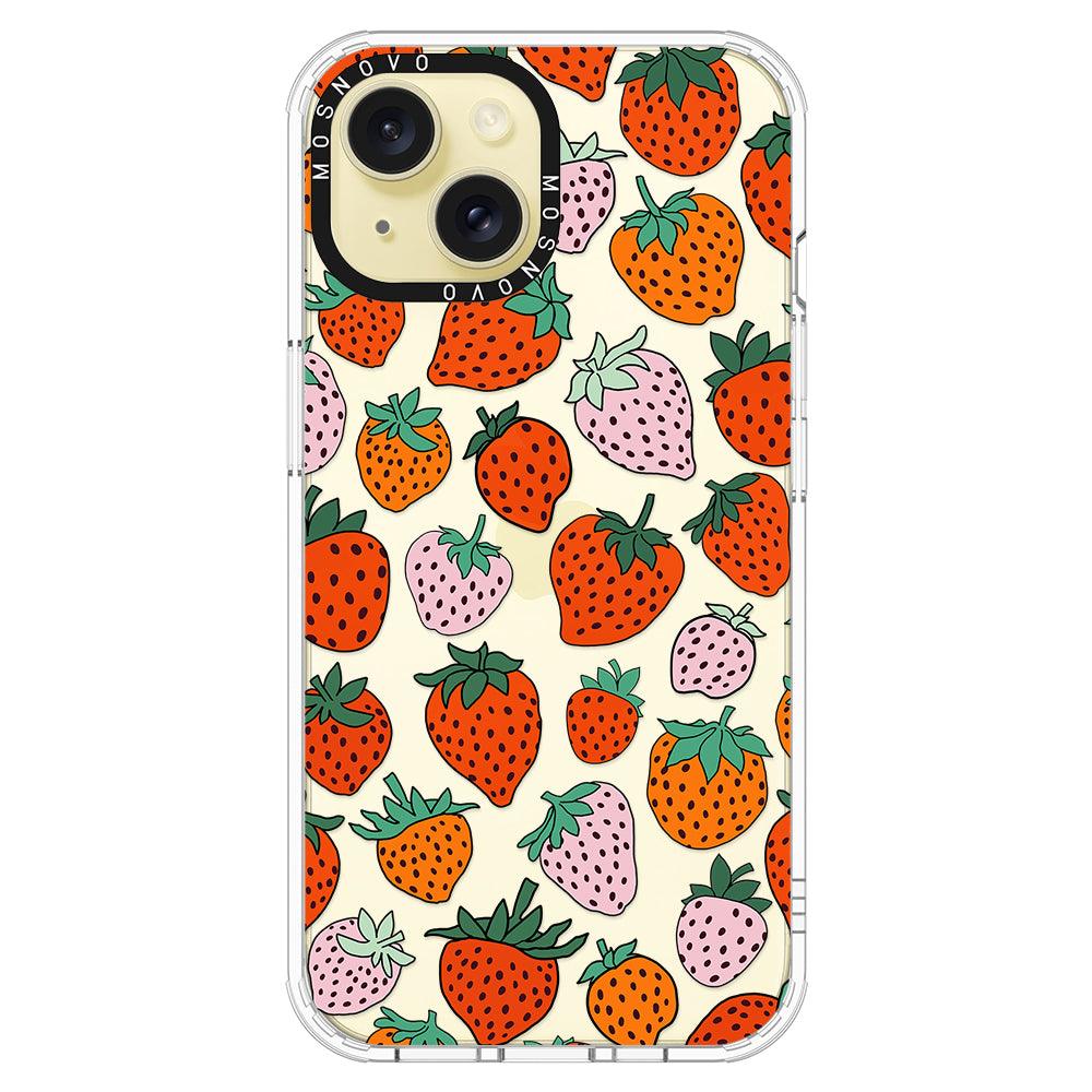 Cute Strawberry Phone Case - iPhone 15 Case - MOSNOVO