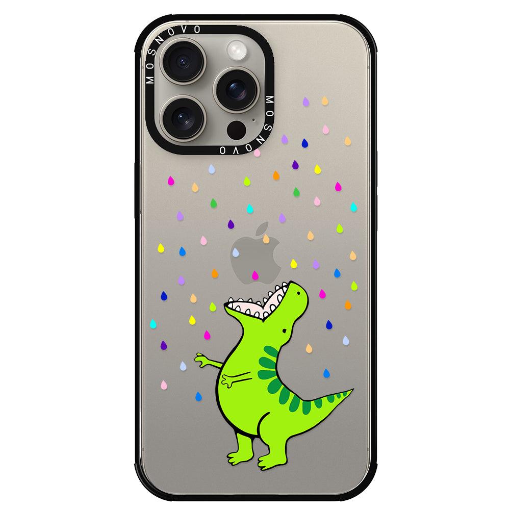 Rainbow Dinosaur Phone Case - iPhone 15 Pro Max Case - MOSNOVO