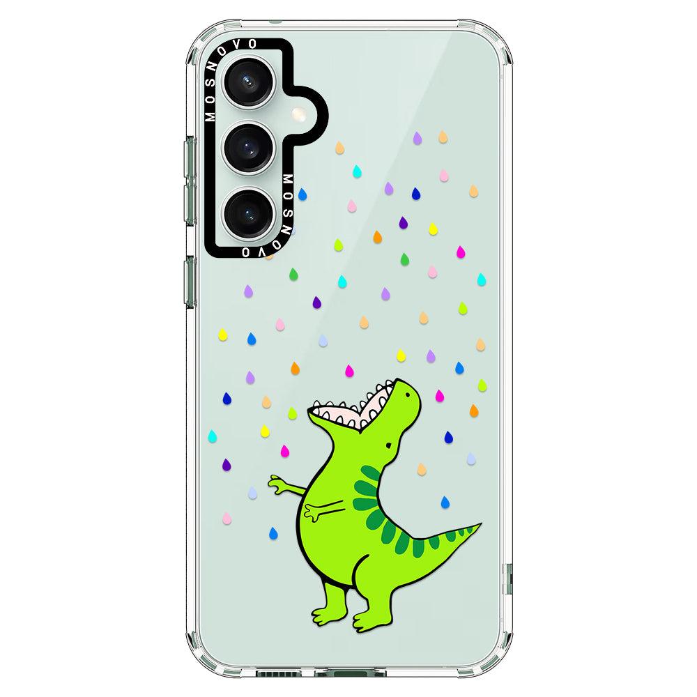 Rainbow Dinosaur Phone Case - Samsung Galaxy S23 FE Case