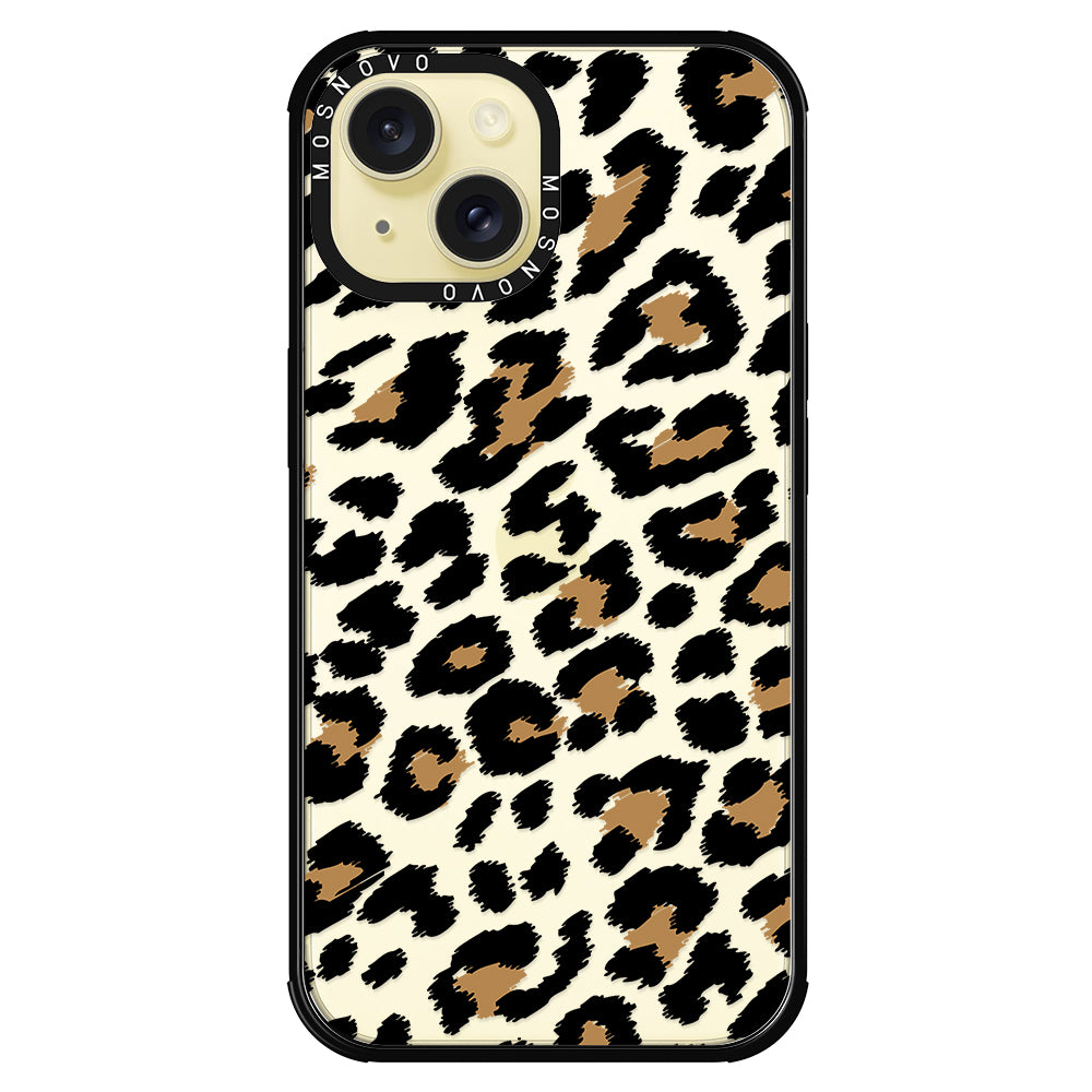 Leopard Print Phone Case - iPhone 15 Case - MOSNOVO