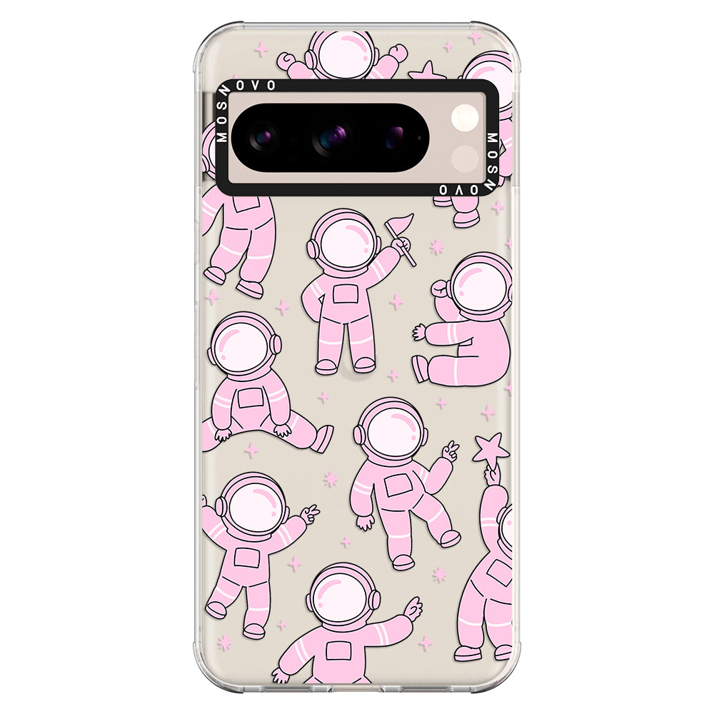 Pink Astronaut Phone Case - Google Pixel 8 Pro Case - MOSNOVO