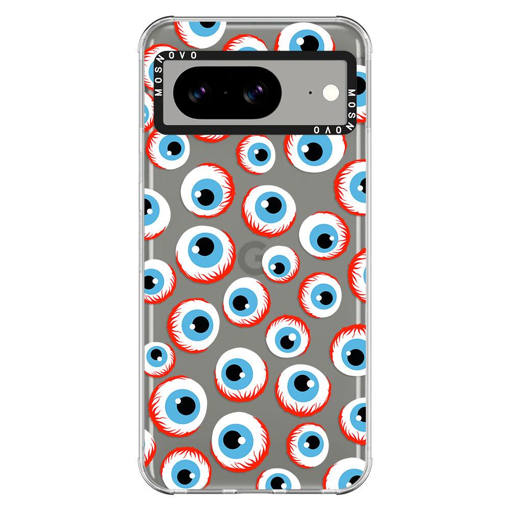 Scary Eyeball Phone Case - Google Pixel 8 Case - MOSNOVO