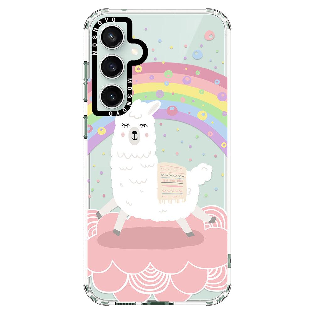 Pastel Rainbow Llama Phone Case - Samsung Galaxy S23 FE Case