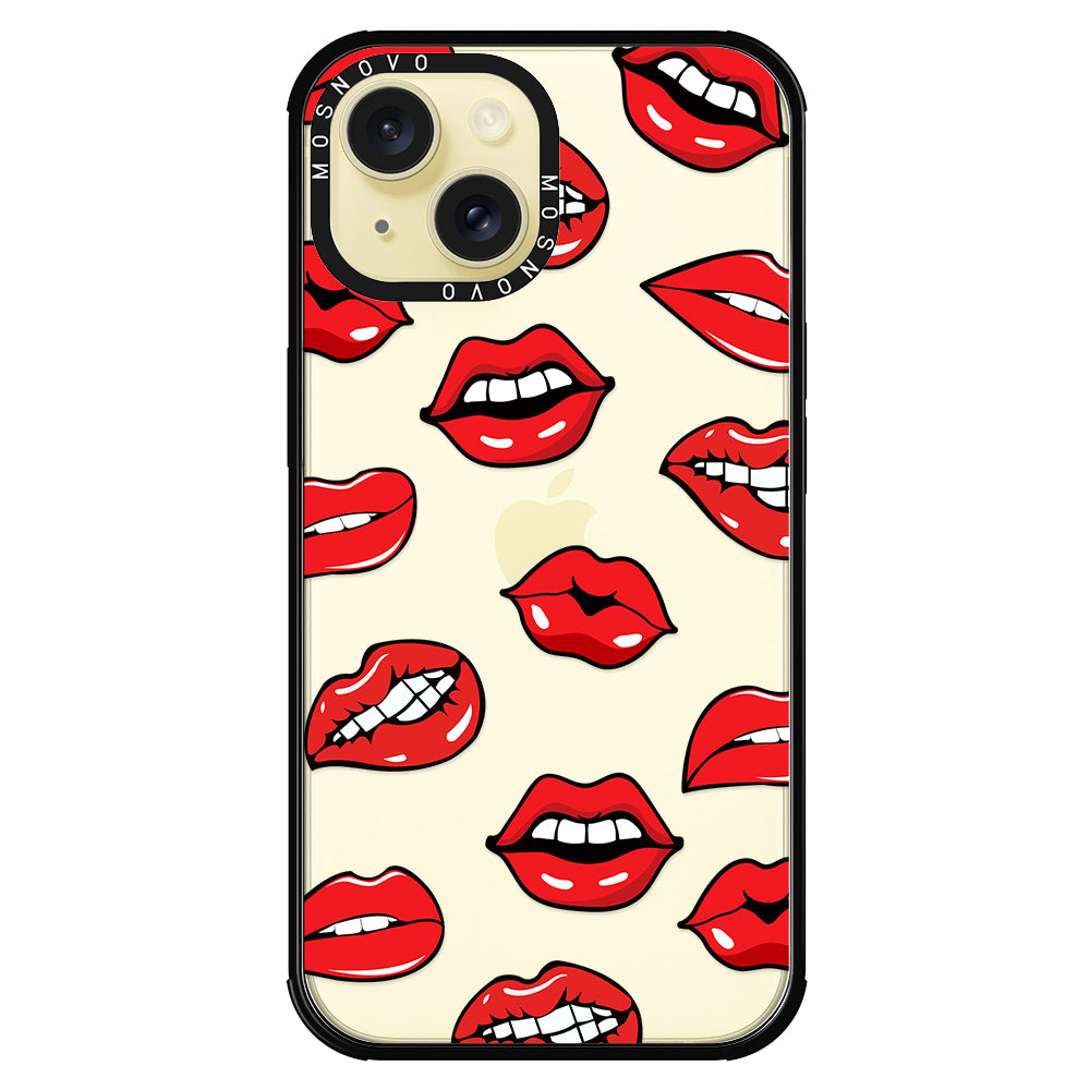 Hot Lips Phone Case - iPhone 15 Plus Case - MOSNOVO