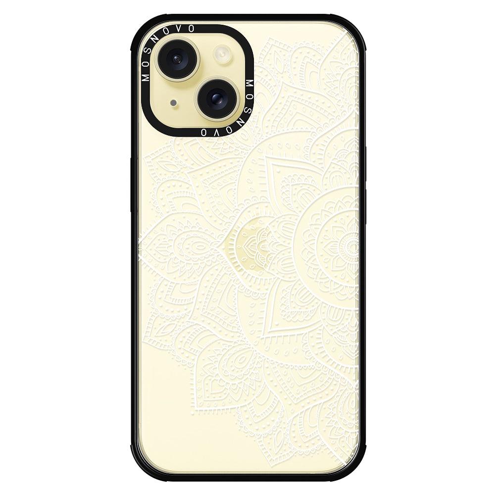 Half Mandala Phone Case - iPhone 15 Plus Case - MOSNOVO