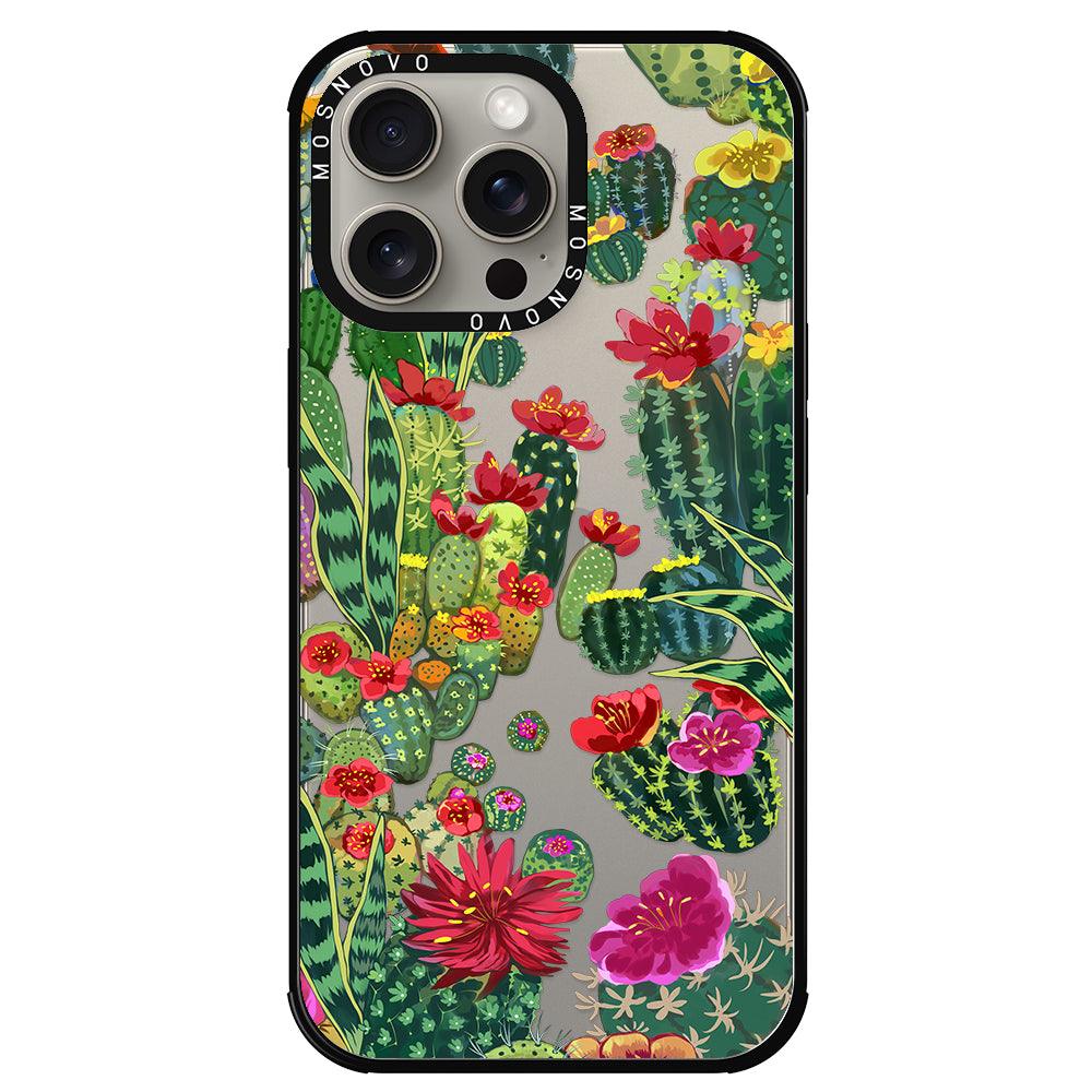 Cactus Garden Phone Case - iPhone 15 Pro Max Case - MOSNOVO