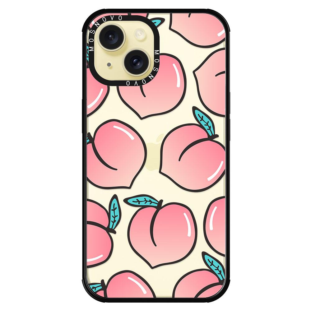 Cute Peach Phone Case - iPhone 15 Case - MOSNOVO