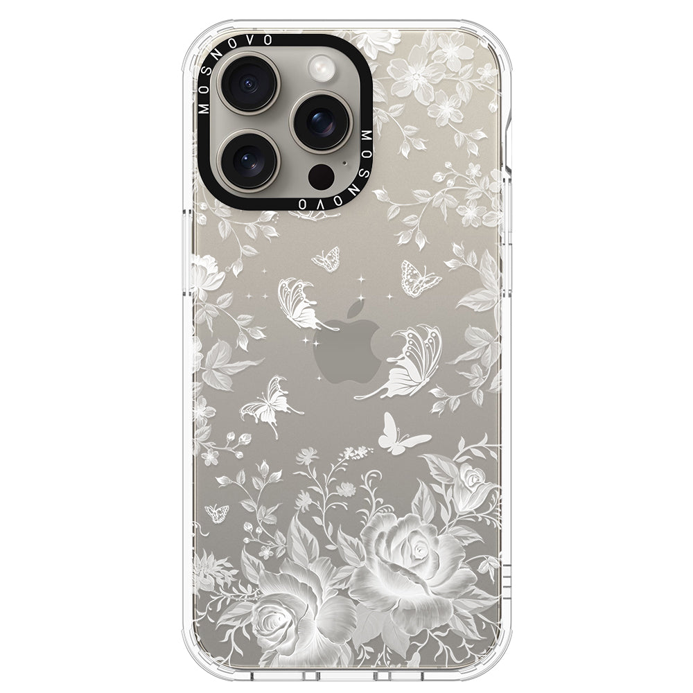 Fairy White Garden Phone Case - iPhone 15 Pro Max Case - MOSNOVO