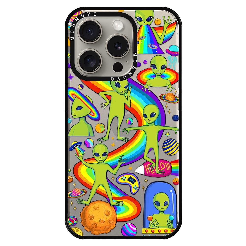 Funny Alien Phone Case - iPhone 15 Pro Case - MOSNOVO