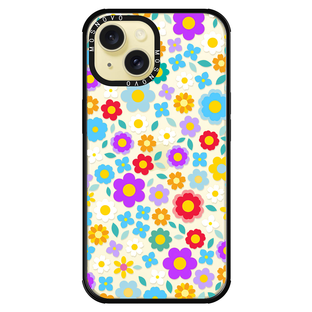 Retro Flower Phone Case - iPhone 15 Case - MOSNOVO