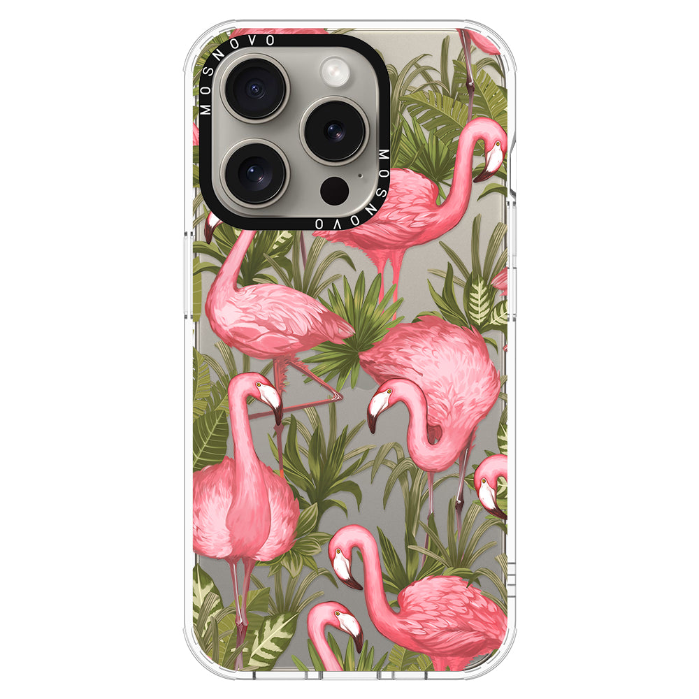 Jungle Flamingo Phone Case - iPhone 15 Pro Case - MOSNOVO