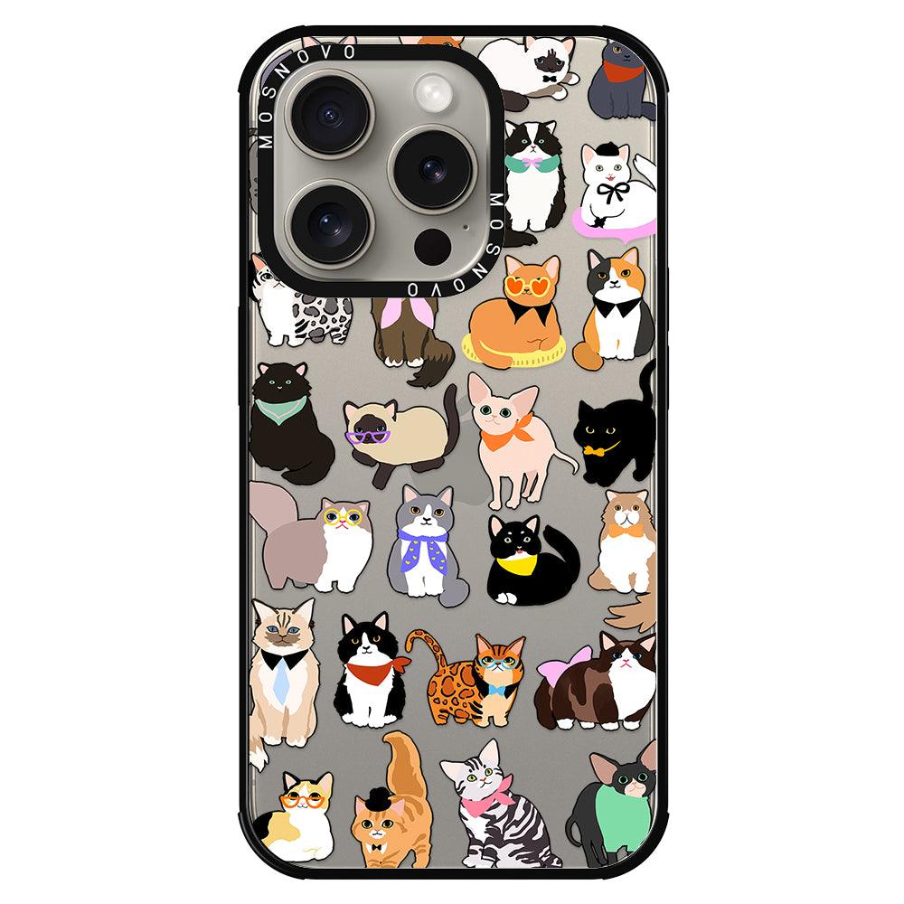 Cute Cat Phone Case - iPhone 15 Pro Case - MOSNOVO