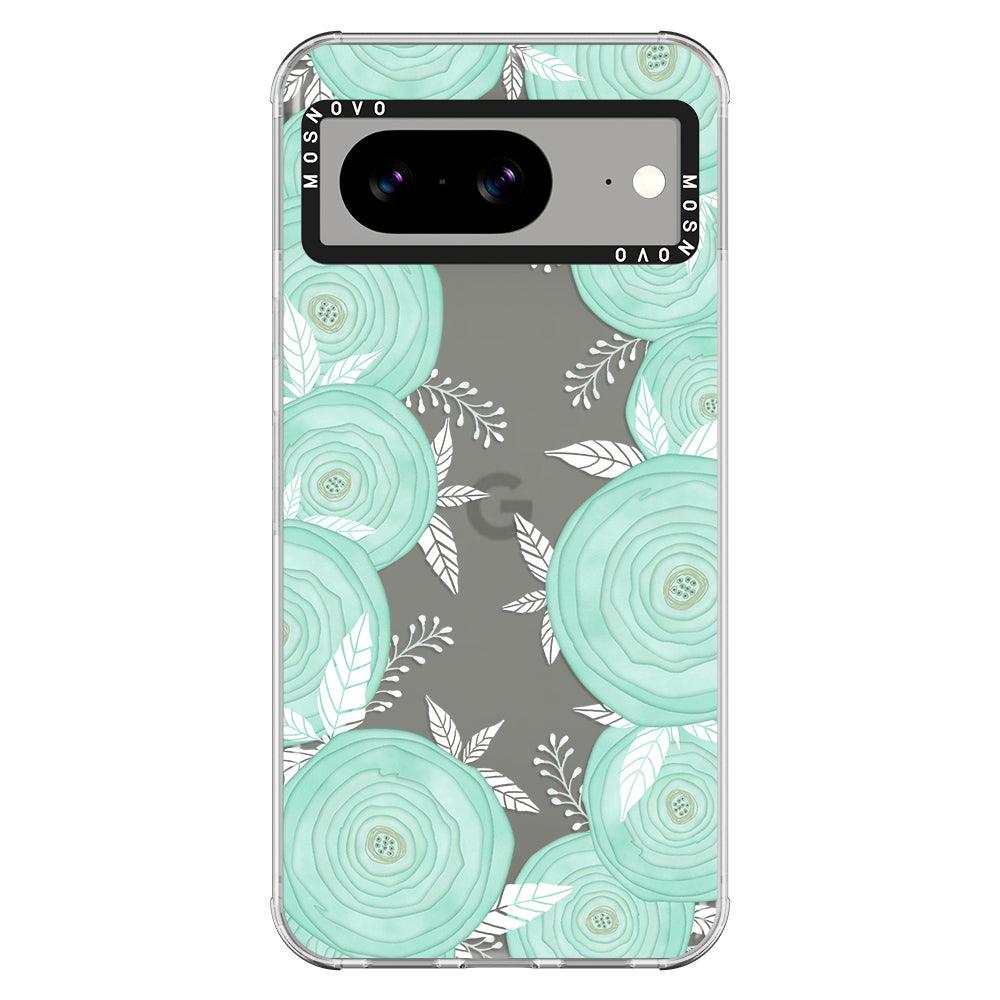 Mint Flower Phone Case - Google Pixel 8 Case - MOSNOVO