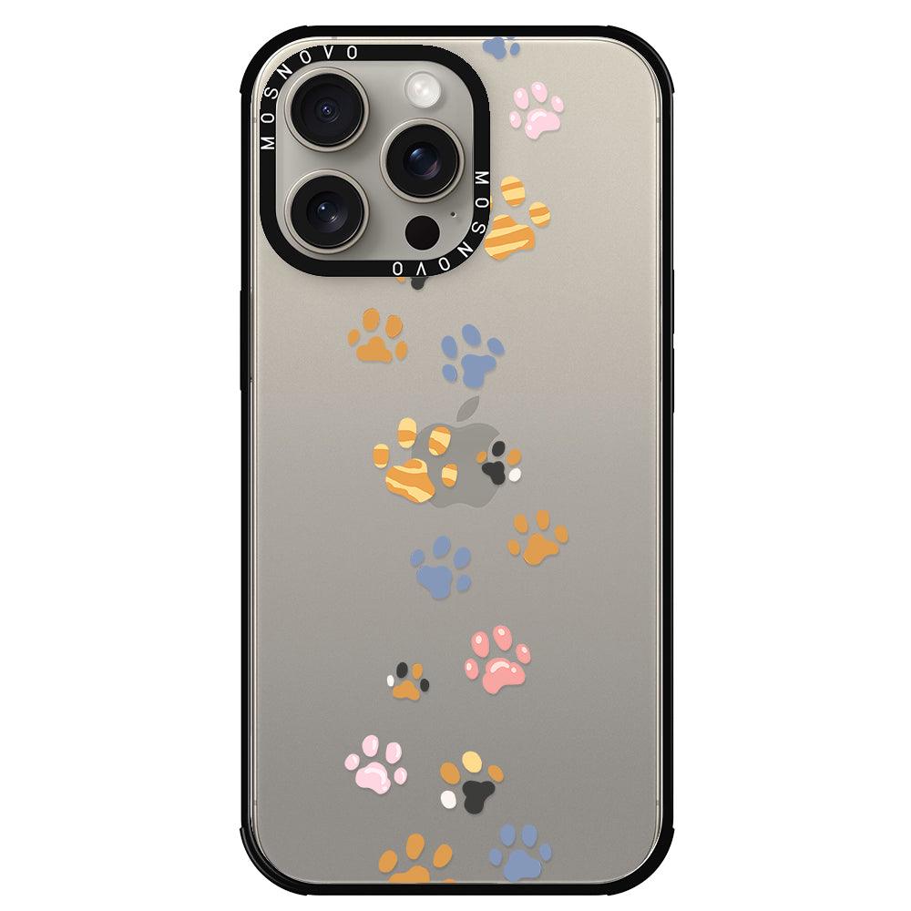 Colorful Paw Phone Case - iPhone 15 Pro Max Case - MOSNOVO