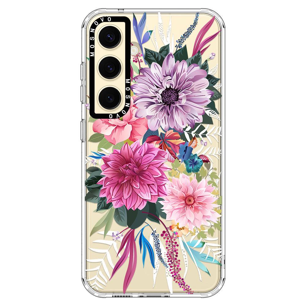 Dahlia Bloom Phone Case - Samsung Galaxy S24 Case - MOSNOVO