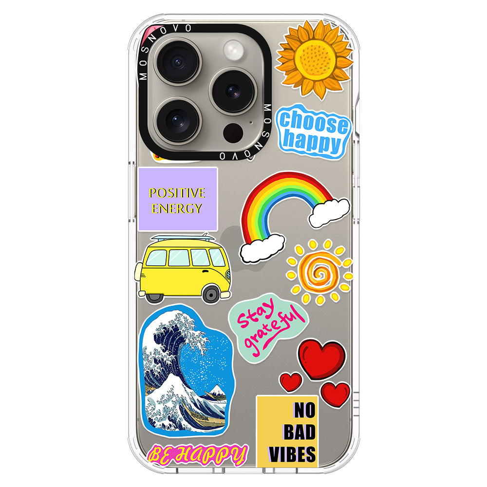 Happy Vibes Phone Case - iPhone 15 Pro Case - MOSNOVO