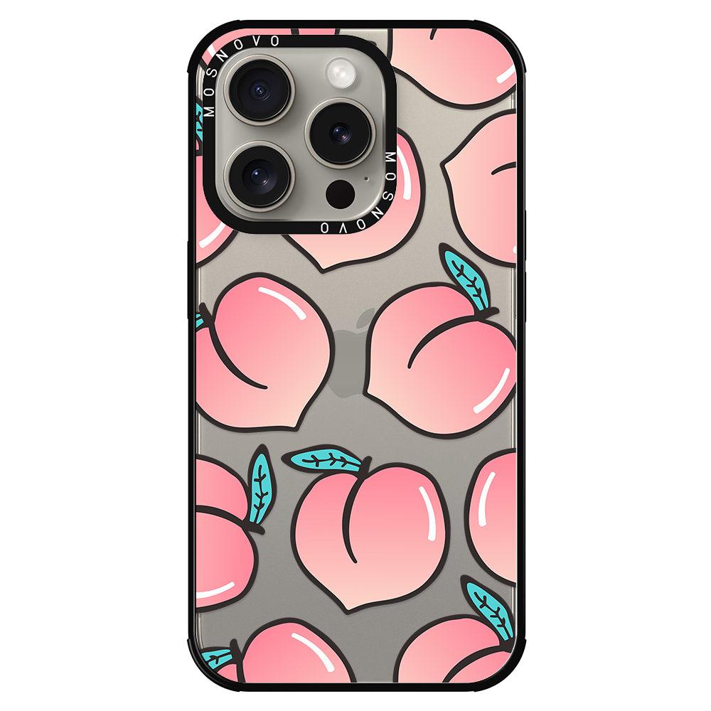 Cute Peach Phone Case - iPhone 15 Pro Case - MOSNOVO