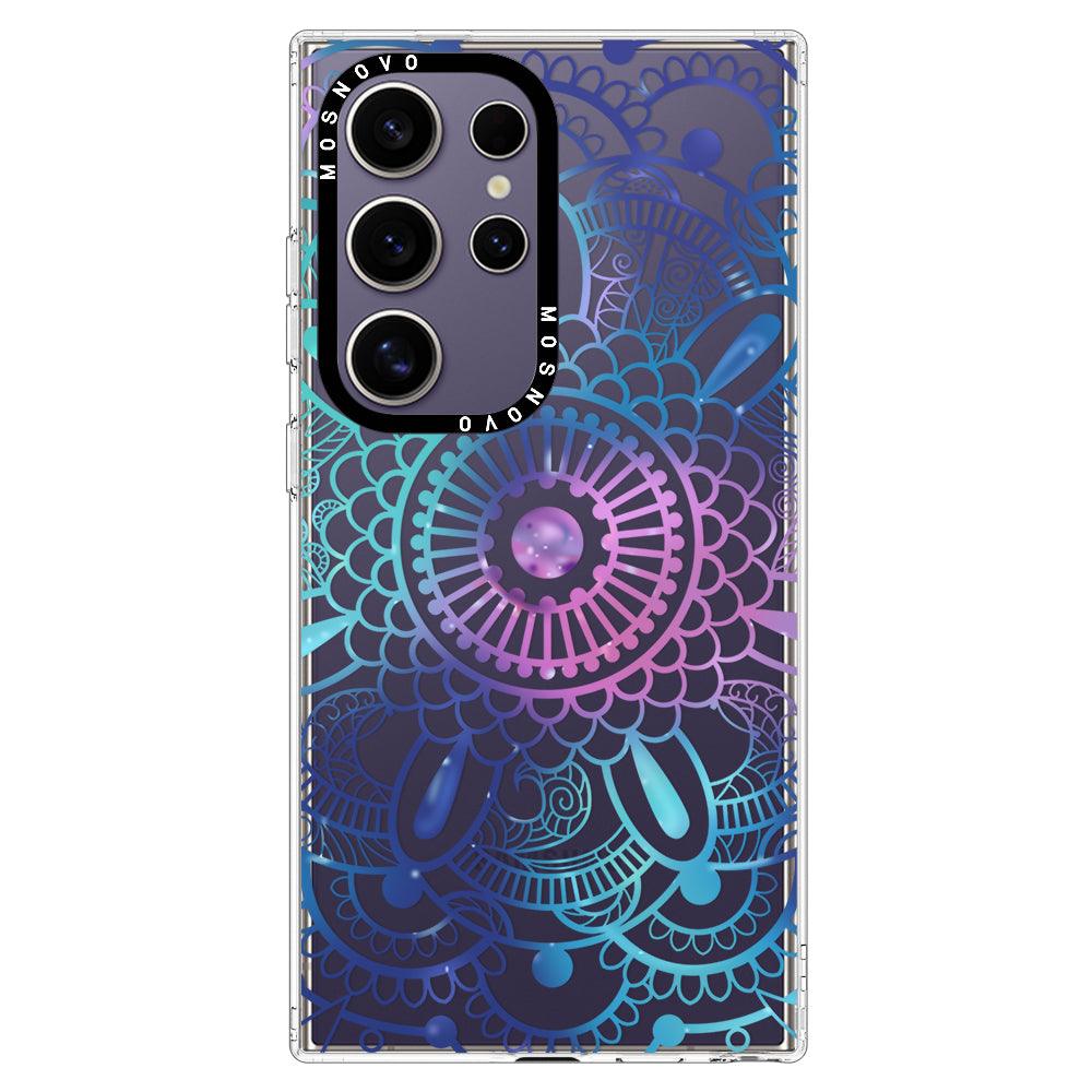 Violet Blue Mandala Phone Case - Samsung Galaxy S24 Ultra Case - MOSNOVO