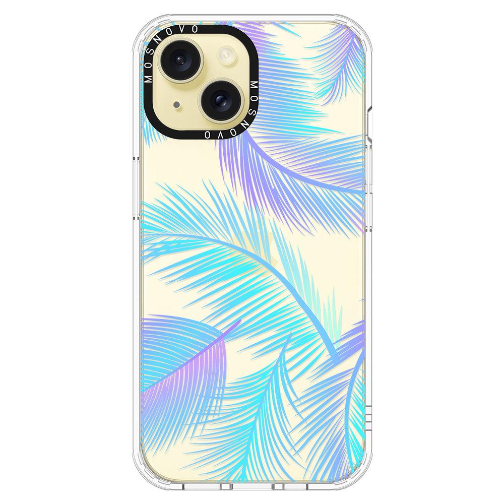 Gradient Tropical Palm Leaf Phone Case - iPhone 15 Case - MOSNOVO