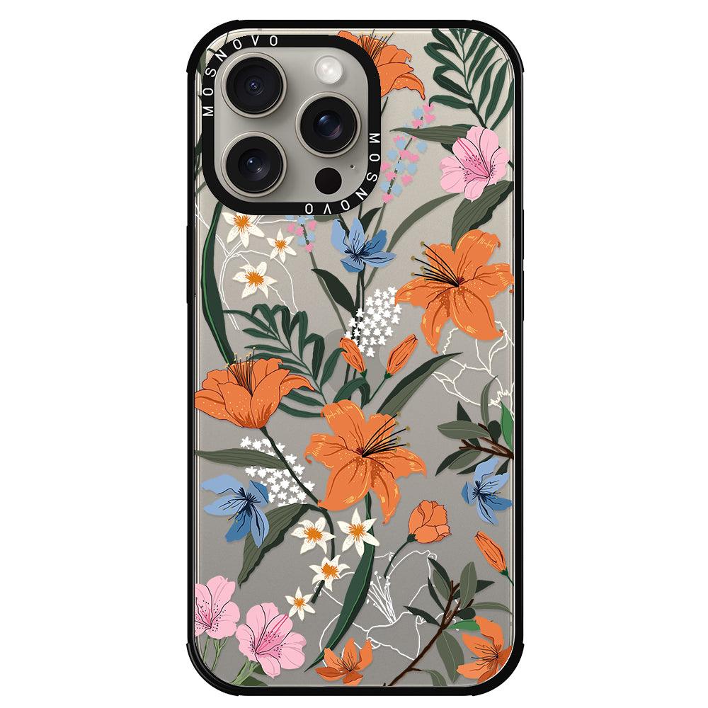 Lily Garden Phone Case - iPhone 15 Pro Max Case - MOSNOVO