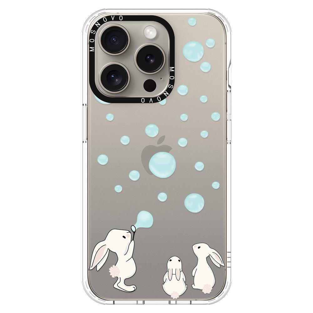 Bunny Blow Bubble Phone Case - iPhone 15 Pro Case - MOSNOVO