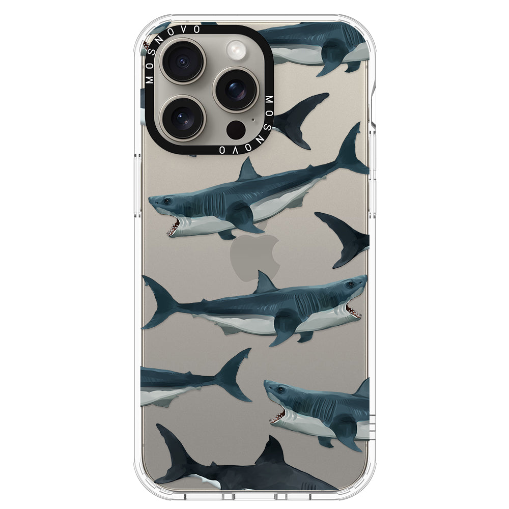 White Shark Phone Case - iPhone 15 Pro Max Case - MOSNOVO