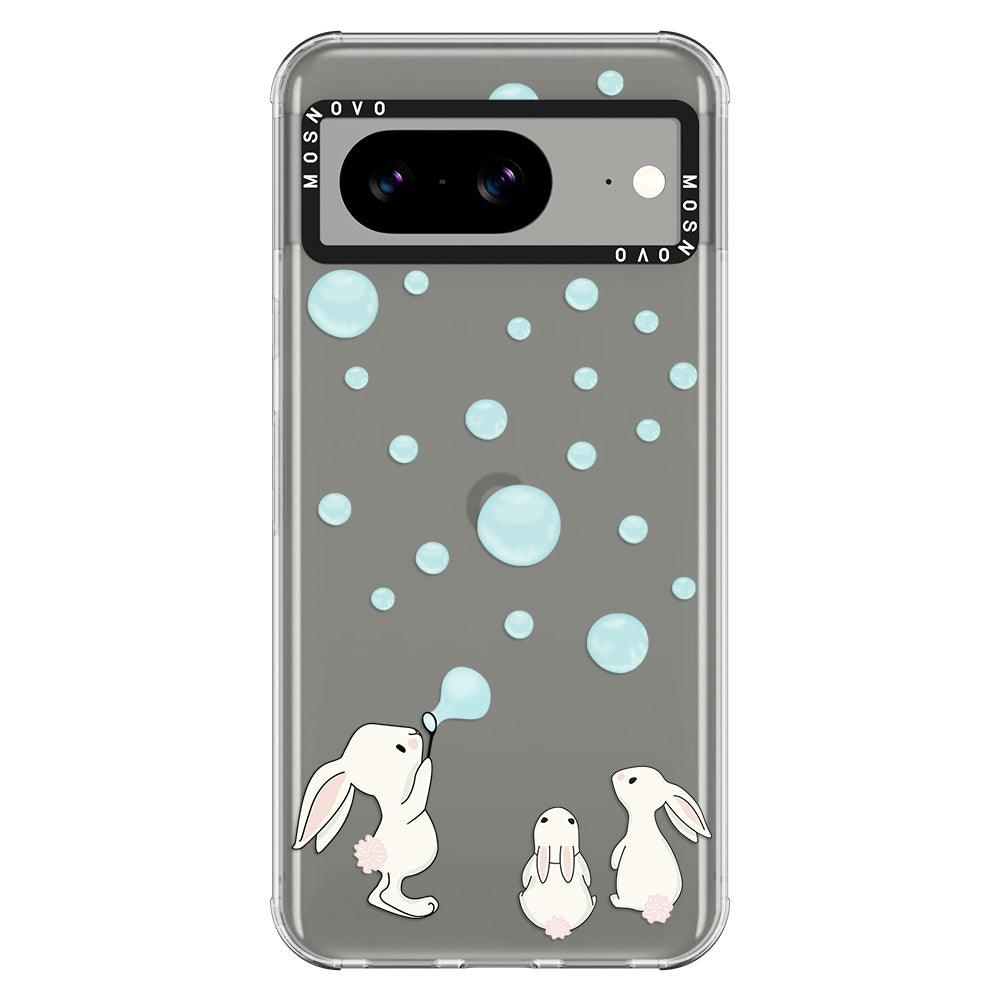 Bunny Blow Bubble Phone Case - Google Pixel 8 Case - MOSNOVO