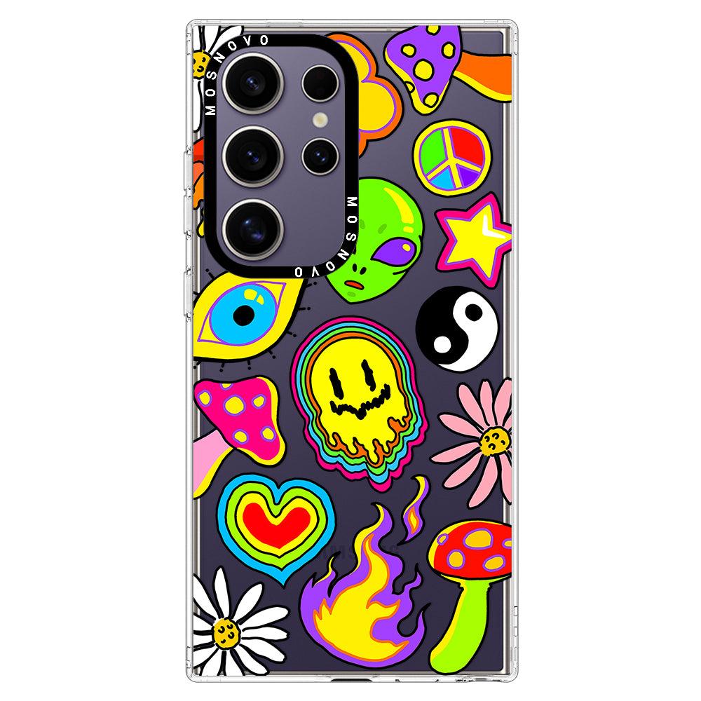 Hippie Sticker Phone Case - Samsung Galaxy S24 Ultra Case - MOSNOVO